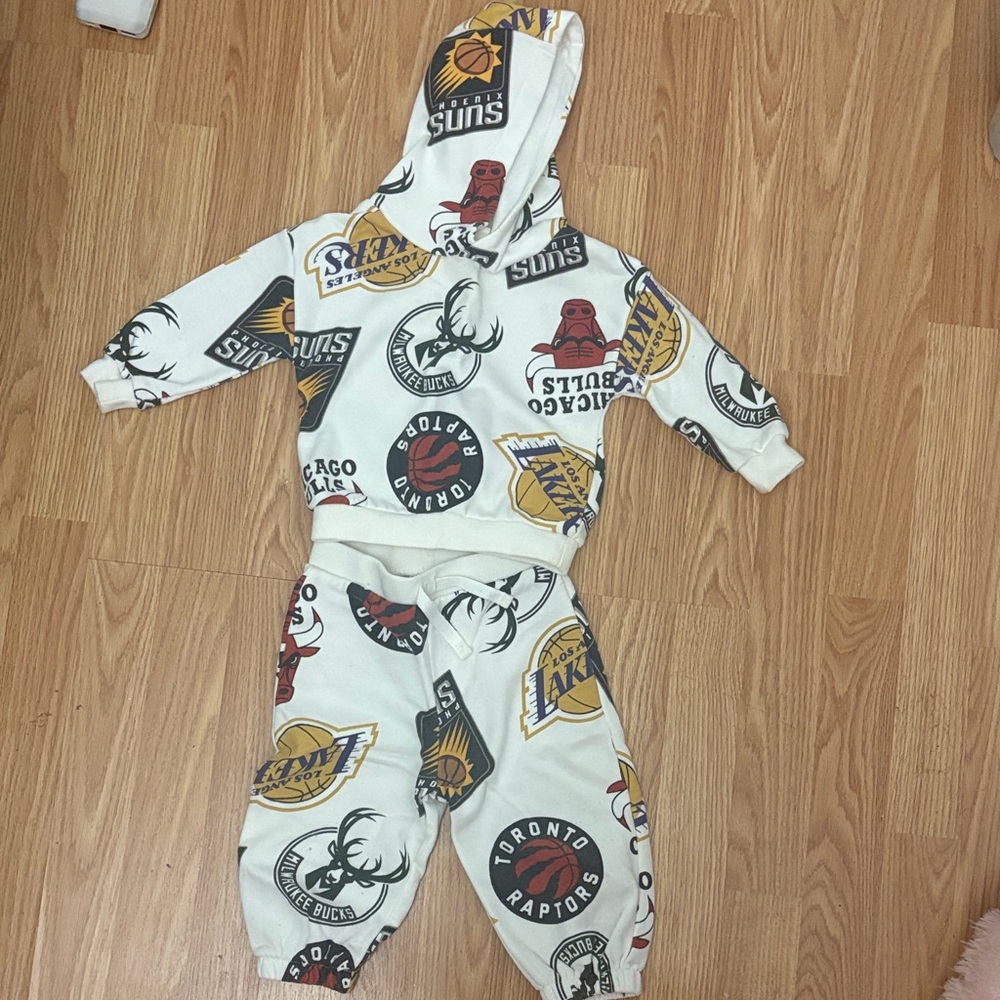 NBA Team Logo Hoodie and Pants Set